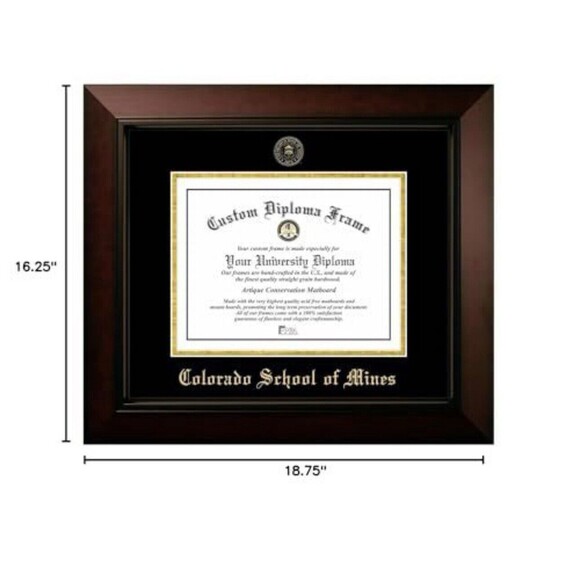 Colorado School Of Mines Diploma Frame Legacy Black Cherry & Gold Embossed New - Picture 4 of 4